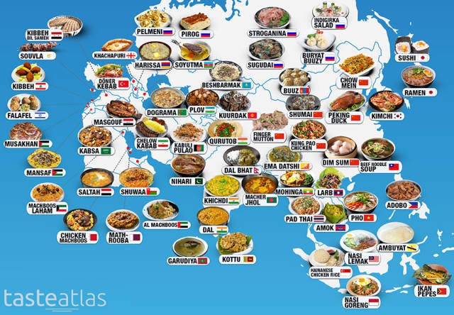 世界美食地图高清大图图片