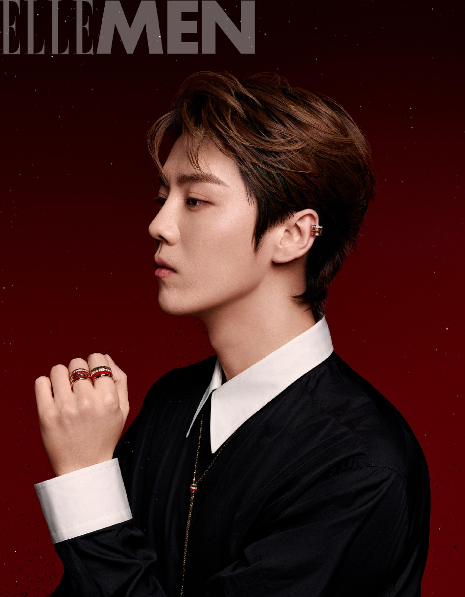 鹿晗登《ellemen》四月刊封面 眼神中的坚定展露无余