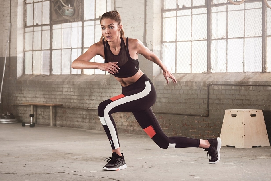 超模gigi运动大片秀肌肉