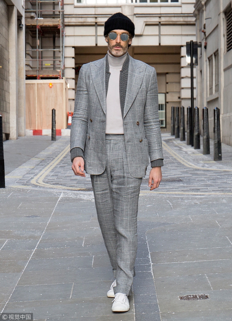 2018秋冬伦敦男装周 英伦风仍是街拍主流_高清图集_新浪网