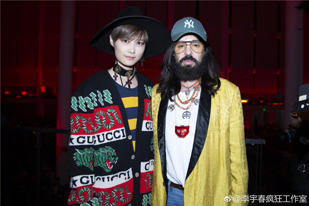李宇春与GUCCI创作总监Alessandro Michele
