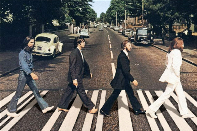 披头士the beatles《abbey road》的专辑封面