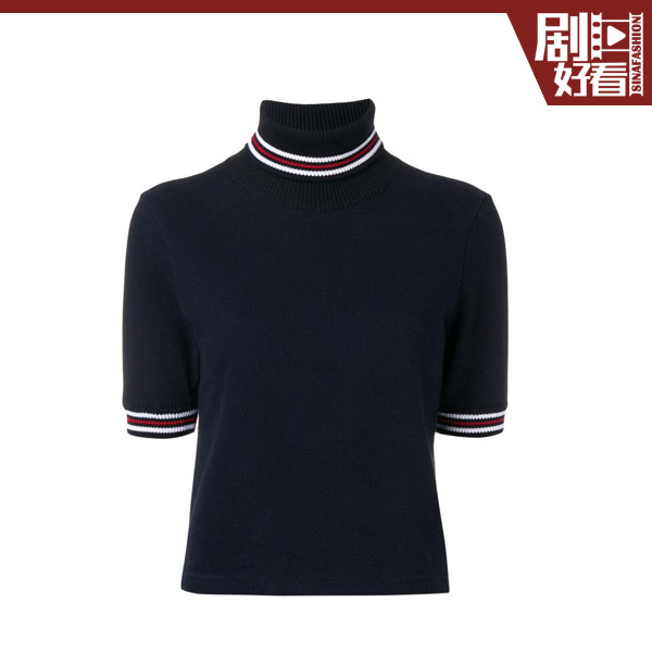 THOM BROWNE 板球条纹高领衫