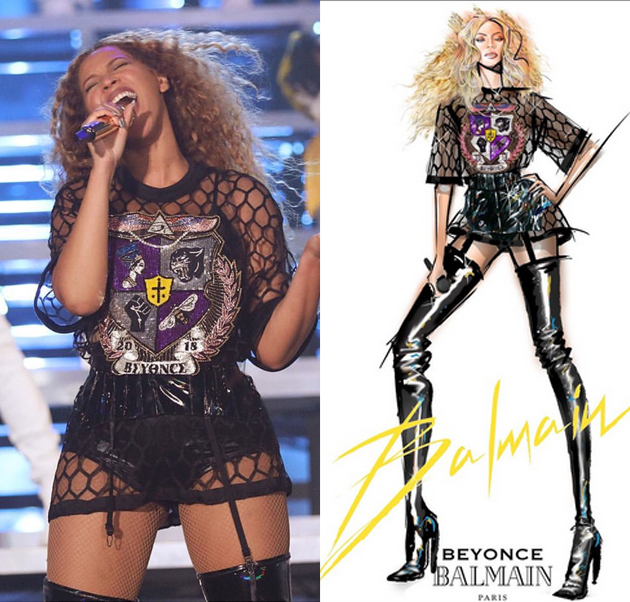 Beyonce为Coachella音乐节开场表演 秒换5套时装
