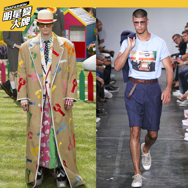 从左至右:Thom Browne、Todd Snyder 2019春夏男装系列