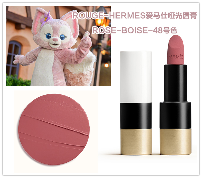 Rouge-Hermes爱马仕哑光唇膏---Rose-Boise-48号色