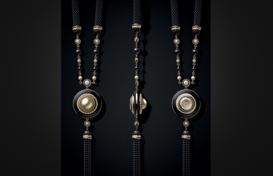 &nbsp;Hors&nbsp;Série&nbsp;Mademoiselle&nbsp;Privé&nbsp;BOUTON金色珍珠长项链