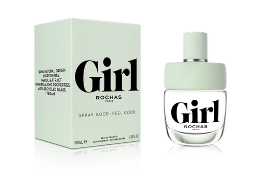 法国香氛品牌 Rochas 推出了一款名为 Girl 的新香水产品，在贯彻可持续的同时强调舒缓情绪的功能  　　图片来源：Rochas