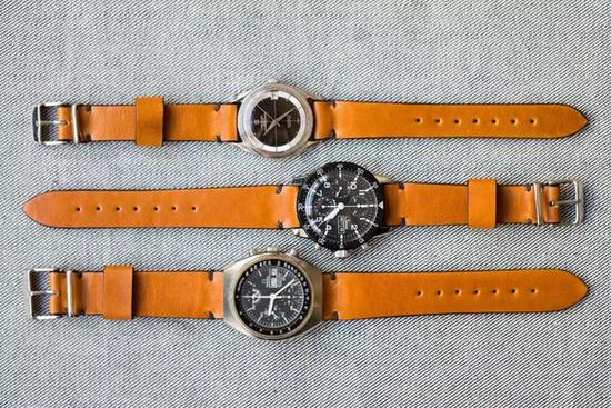 还有一种皮质表带叫 Leather NATO。