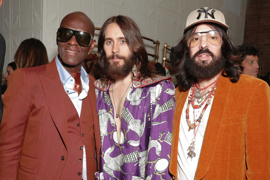  Dapper Dan 和 Gucci 代言人 Jared Leto、创意总监 Alessandro Michele