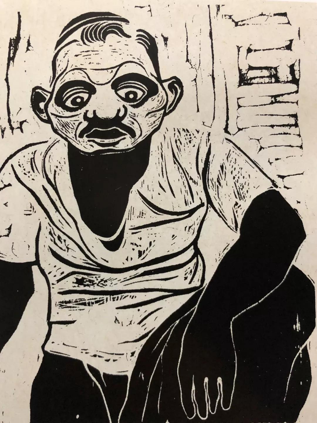 陈履生黄永玉的肖像版画