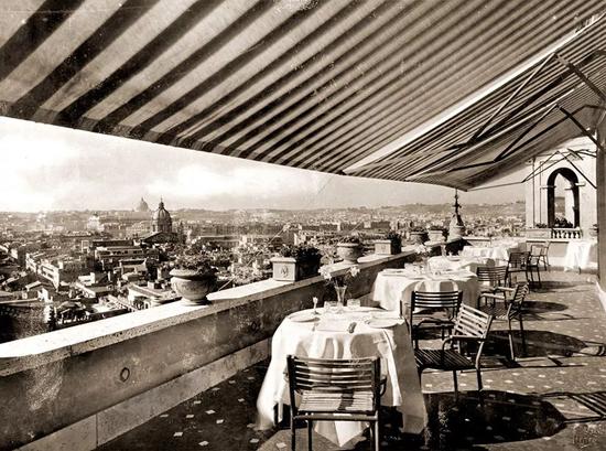 ▲ 哈斯勒酒店屋顶露台，有史以来都是罗马城的最佳观景点之一