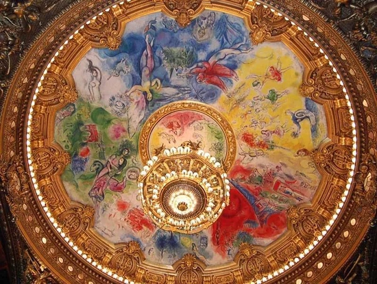 Chagall's dome of the Paris Opera