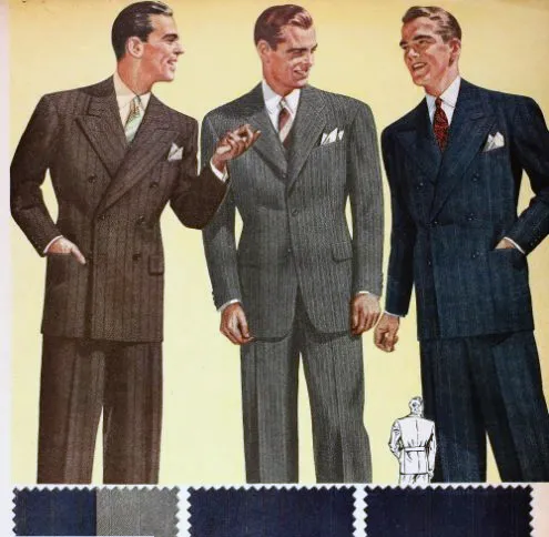 20世纪40年代男士插画