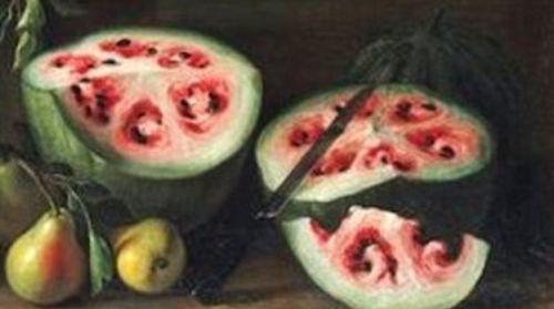 原始西瓜内部有六个独立的区域.