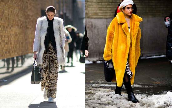 如果你不是参加什么盛大活动，轻盈、日常的皮草大衣才是最百搭最能穿出街的款式。