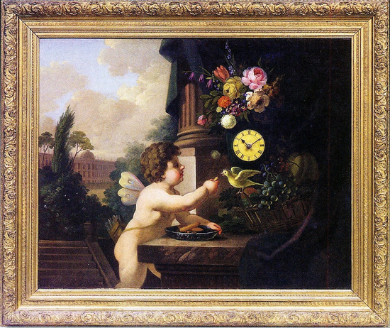 画钟《爱神小天使》，匿名，奥地利，1850年前后