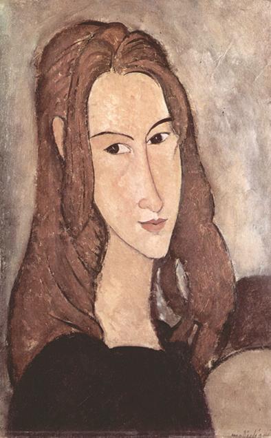 莫迪里阿尼1918年画下的珍妮肖像