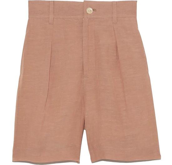 SNIDEL 亚麻阔腿西装短裤