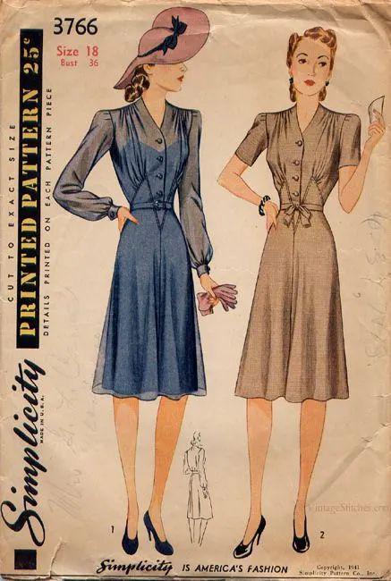 1941年女士衬衫裙