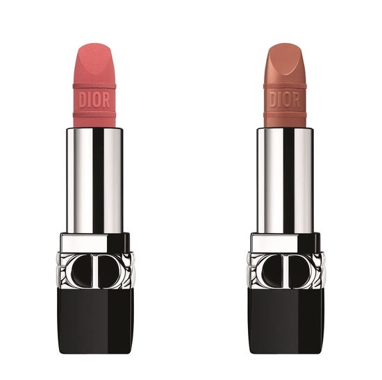 左：Dior迪奥烈艳蓝金唇膏 564 俏皮 丝绒
右：Dior迪奥烈艳蓝金唇膏 200 率真 缎光