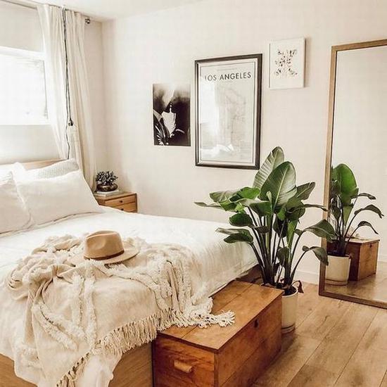 卧室内摆放绿植 图片源自pinterest@Domino