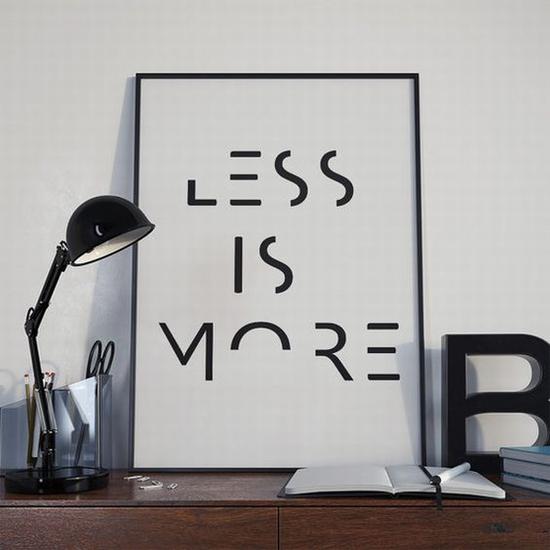 Less is more 图片源自etsy. com