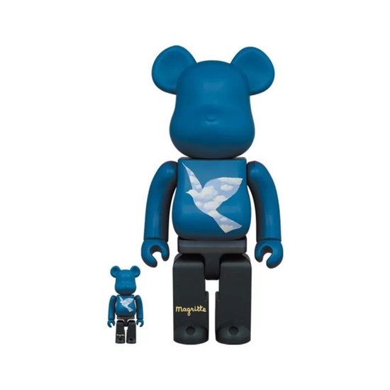 BE@RBRICK combining Magritte's painting 