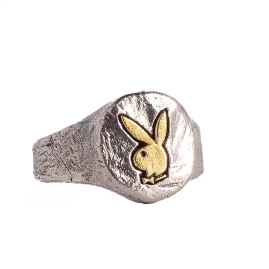 Playboy Circular Rabbit Head Ring