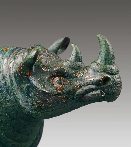 西汉错金银云纹青铜犀尊讲述古人与犀牛的过往