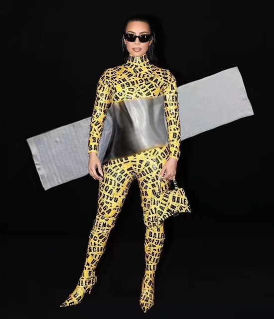 卡戴珊的巴黎世家胶带衣ladygaga胶带裹身胶带时尚代表着什么样的反叛