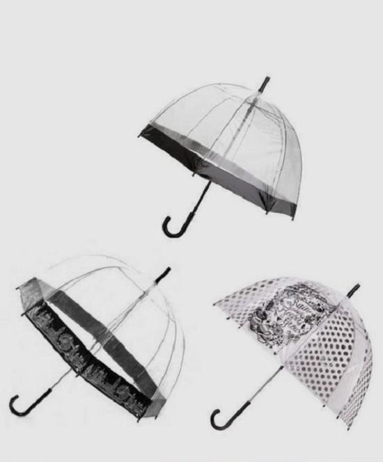 TOTES经典透明雨伞 图片源自www.ebay.com