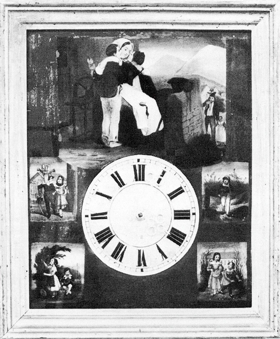 带画作的框架钟，匿名，黑森林地区，1840年前后