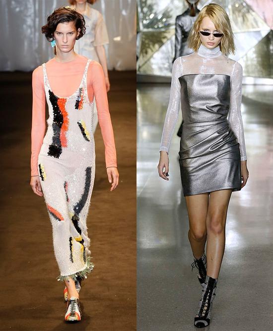 Acne Studios 2018 春夏系列(左) Christian Siriano 2019 秋冬系列(右)
