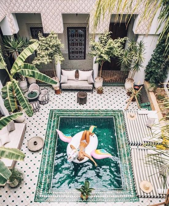 Le Riad Yasmine酒店 图片来源自PinterestЛиза Рошер