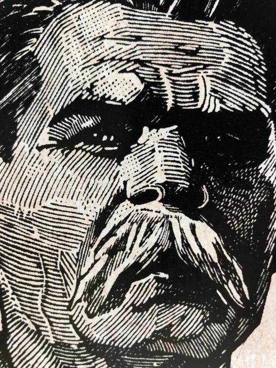 陈履生黄永玉的肖像版画