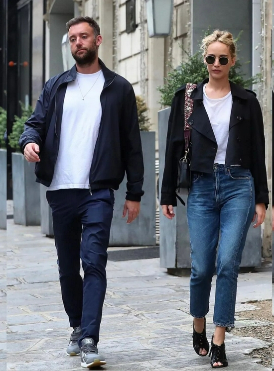 当地时间9月5日，Jennifer Lawrence与丈夫Cooke Maroney现身纽约街头