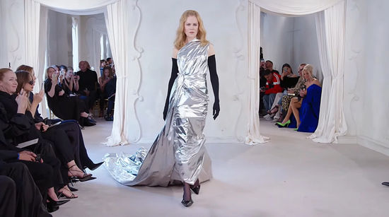 Nicole Kidman walks the runway for Balenciaga's 51st season couture collection