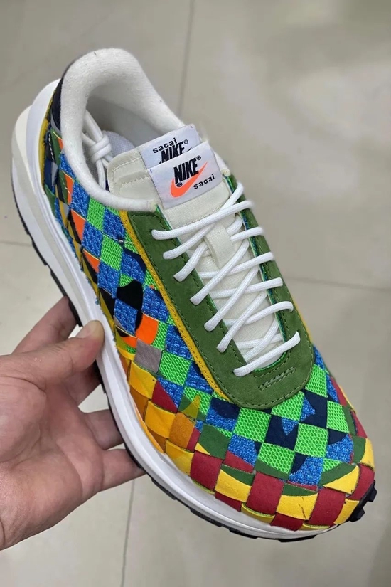 sacai x nike air waffle woven