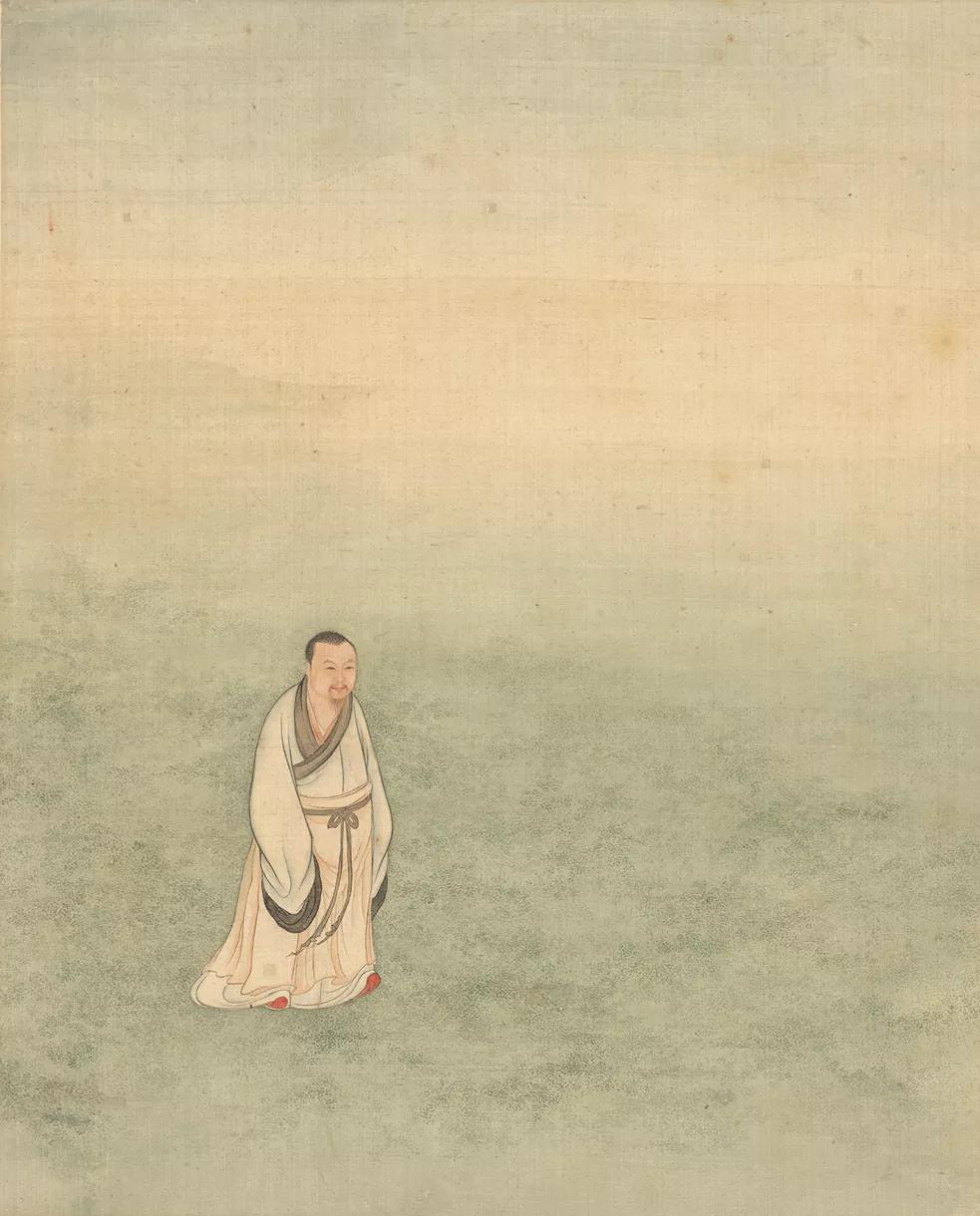 清   禹之鼎等   乔莱平芜独立小像图轴清   禹之鼎   乔元之三好图