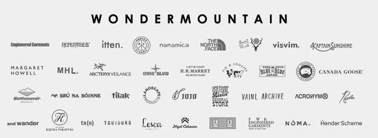 Wonder Mountain在售的部分品牌
