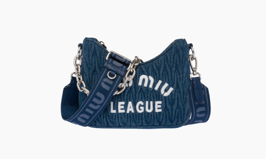  Matelass㩠Denim Shoulder Bag 