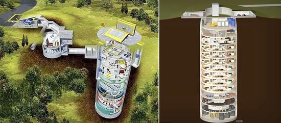 就有一处巨大的富豪地下掩体,体量远远超过了上面的地面安全屋