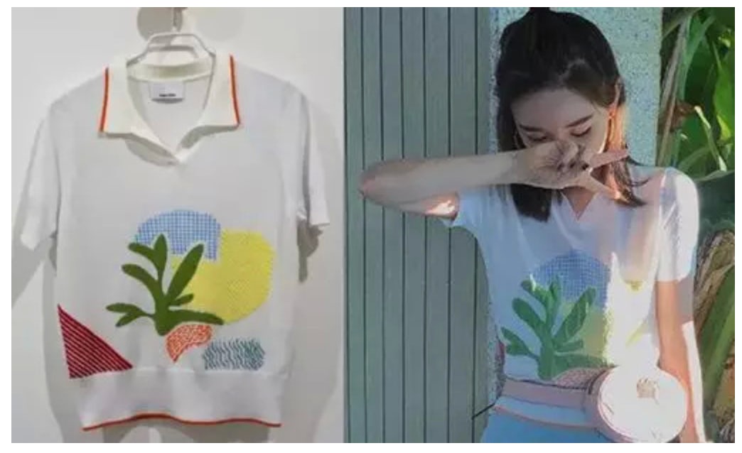 左：i-am-chen 2018春夏系列，右：雪梨售卖服饰 |图片来源：微博