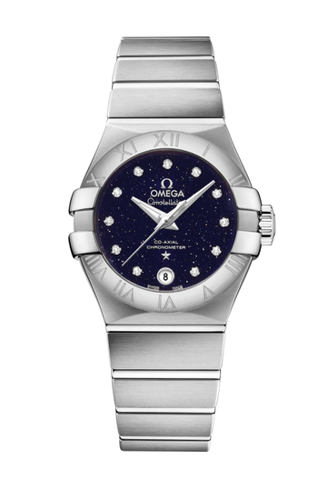 欧米茄星座系列“蓝色星空”限量版女士腕表_精钢表款 搭配 罗马数字表圈