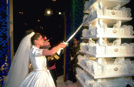 拉尼亚与约旦国王阿卜杜拉二世婚礼蛋糕