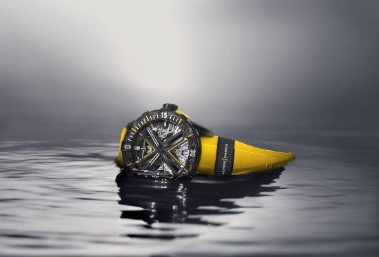 雅典表推出潜水系列DIVER X 镂空腕表劲黑款 再现令人叹为观止的技术奇迹