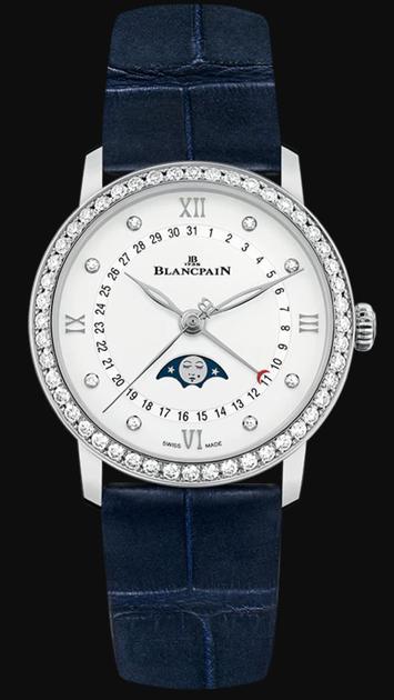 宝珀Blancpain全新Villeret经典系列女装月相日历腕表