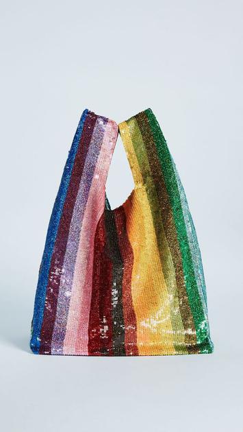 彩虹色塑料袋包包