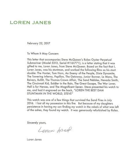 Loren Janes的书信